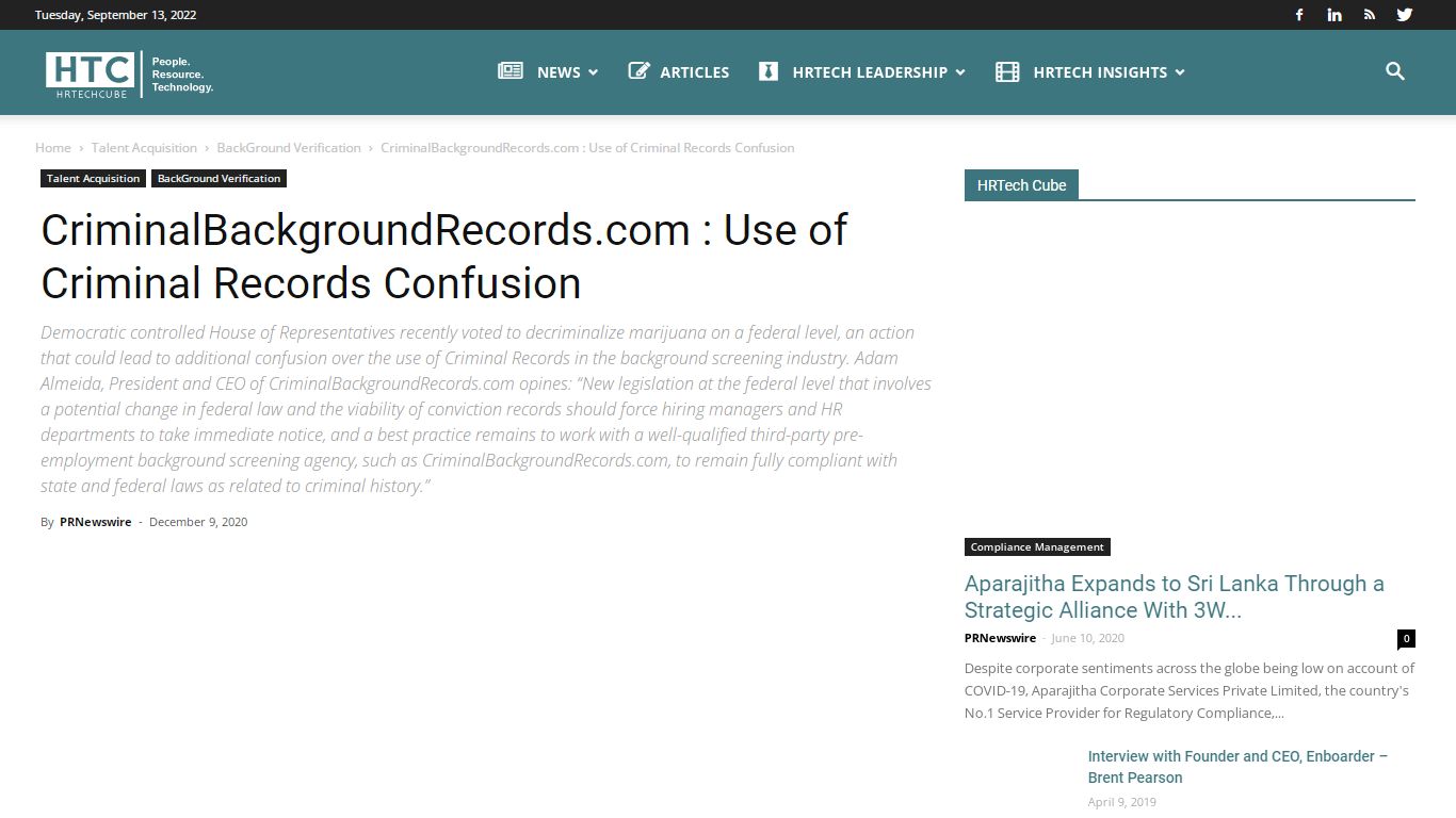 CriminalBackgroundRecords.com : Use of Criminal Records Confusion